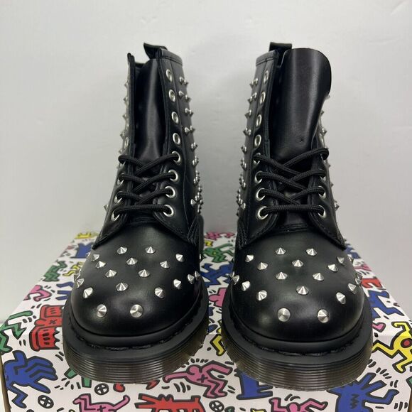 Dr. Martens 1460 Boots Wanama Studded Doc Black NEW Dr Mens Size 4 Womens Size 5 main image 5